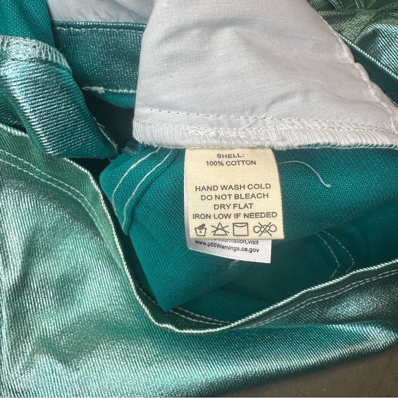 Peach Love California Women’s Turquoise Metallic Romper Sz M - Picture 8 of 9